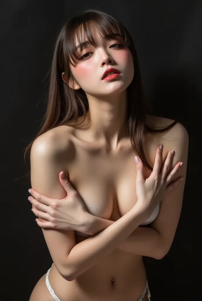 , masterpiece,      accurate, nsfw, 超Thorough, Thorough, high quality,   Award-winning  , best quality, 16k, perfect anatomy, ((     front view, )),   super high resolution hair  , brown hair, long hair, Thoroughな顔, Realistic Textured Skin, focus on the fa...