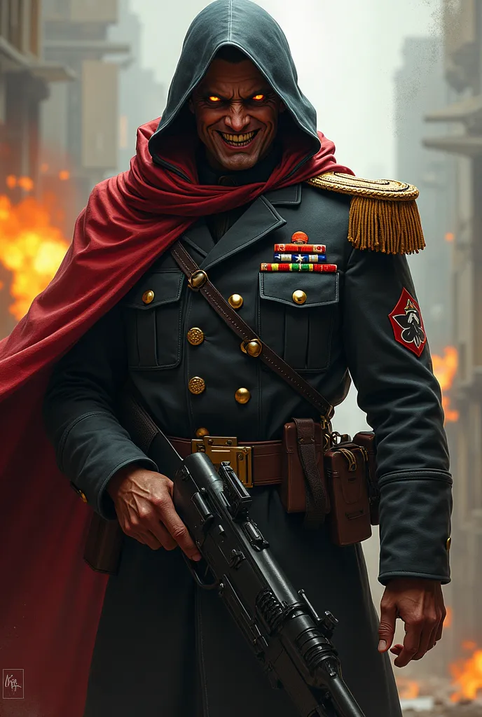 "Victory awaits, or a bullet you find! " - Commissar grins, whith madness alitght! 