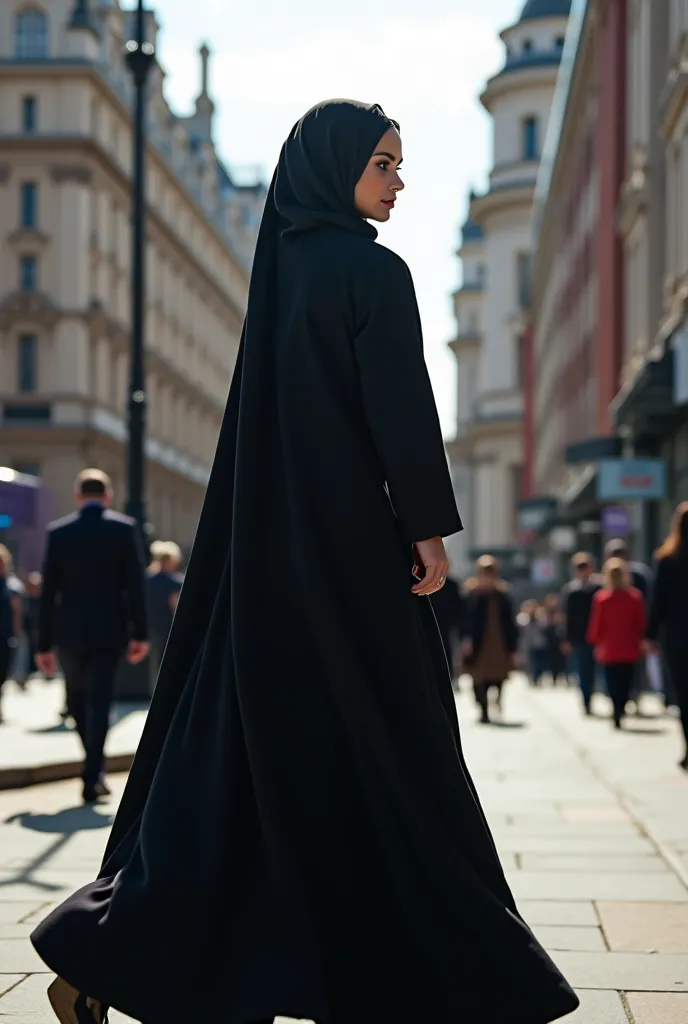 Black Burqa pehnay huway 1 beautiful ladki ja rahi hai London ki 1  mai