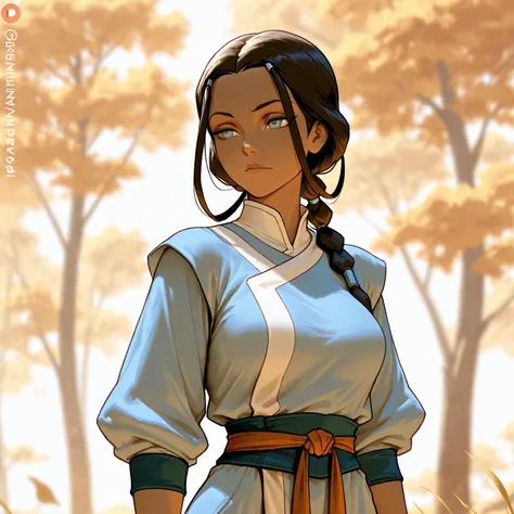 Stunningly attractive woman, Katara, Avatar: The Last Airbender, High Resolution, Masterpiece, glistening, impeccable physical shape, relaxed and baggy clothing, different hairstyles, long hair, different clothing, different clothing styles, Solo, 1girl, 8...