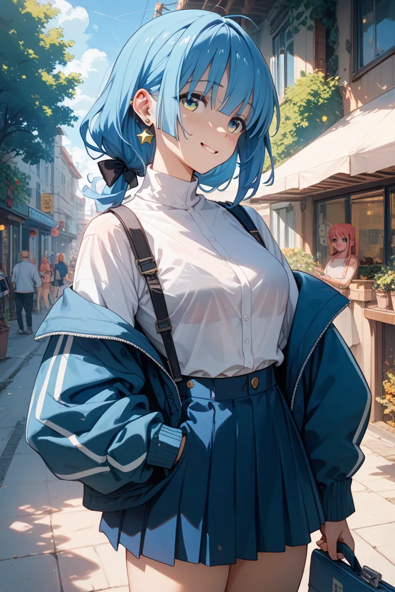 Blue-haired Downer type female hunter
blue headphone piercing
Yamada Ryo from Bocchi Zaroku