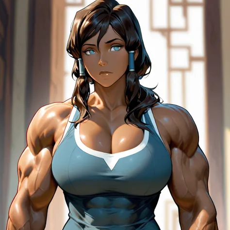 Stunningly attractive woman, Korra, The Legend Of Korra:, High Resolution, Masterpiece, glistening, impeccable physical shape, casual clothing, different hairstyles, different hairstyles, different clothing styles, different clothing, Solo, 1girl, deep cle...