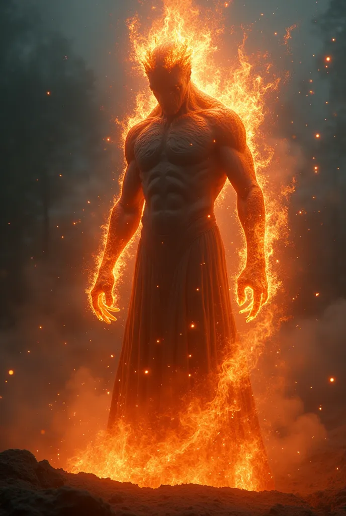 high quality, 8K Ultra HD, shadow creature wreathed in flame