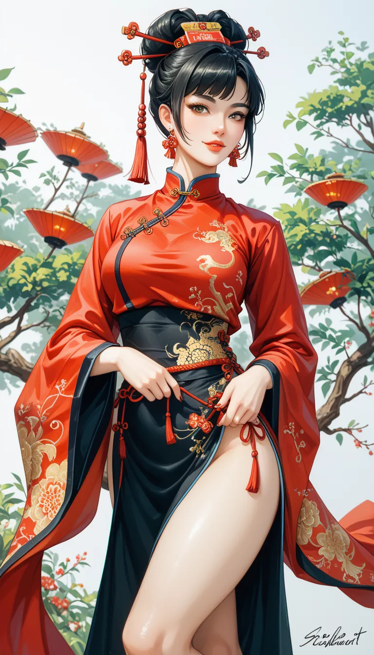 ancient Chinese style, traditional Chinese clothes сделай арт ссылаясь на ссылку https:// image.cdn2.seaart.me/20250308/3c5078d1-29f5-4893-ac69-6439ac599c90_high.webp, ancient Chinese style, traditional Chinese clothes