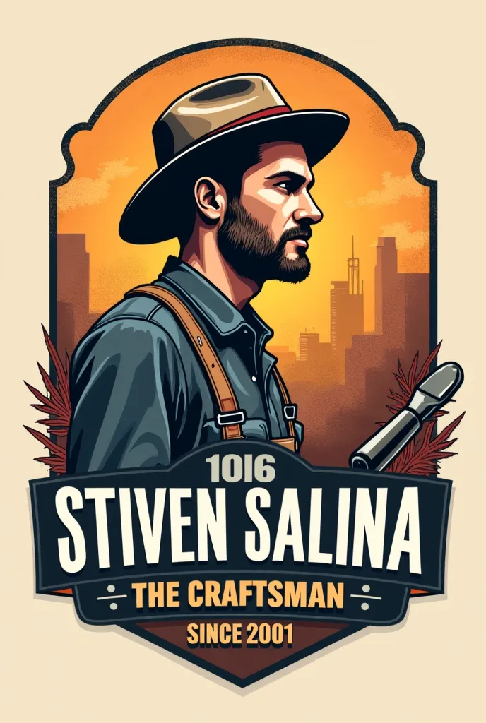 Generate a logo
For me
With the name of Stiven Salina
THE CRAFTSMAN 2001
I make a thin painted hat, I am also a bricklayer and I do welding
Include everything in the logo

