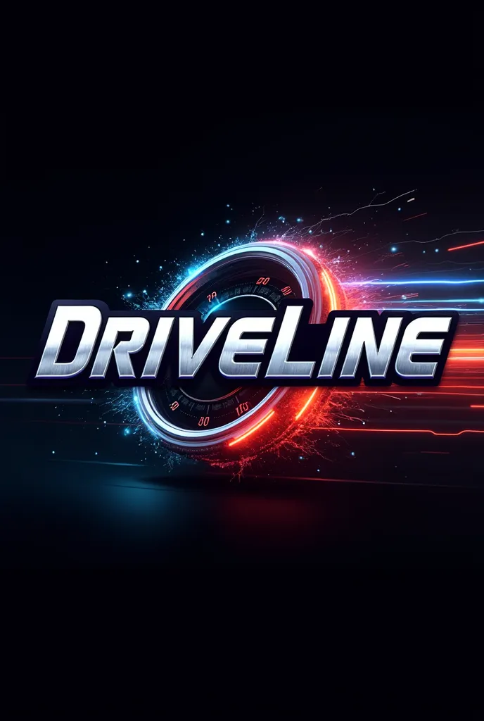 "A cutting-edge, high-performance logo for 'DriveLine,' designed with a futuristic automotive aesthetic. The typography is bold, metallic, and angular, with a brushed steel and carbon fiber texture, reflecting the sleek design of supercars. The letters are...