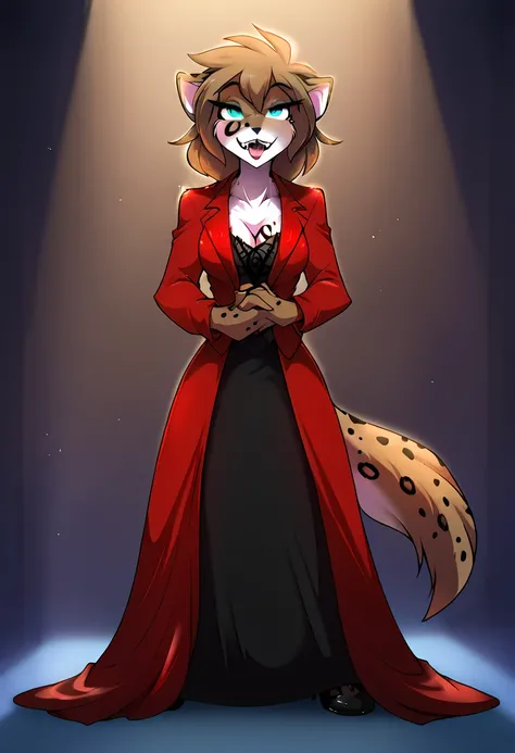 
score_9, score_8_up, score_7_up,score_6_up,score_5_up, source_furry BREAK solo, furry female anthro, looking at viewer, dark room, seductive smile, night, elegant black vampire's outfit, red shirt, (cleavage), (front view:1.1), full body BREAK Kathrin-two...