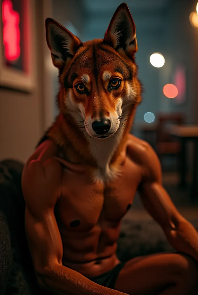 Sexy dog in the form of a person