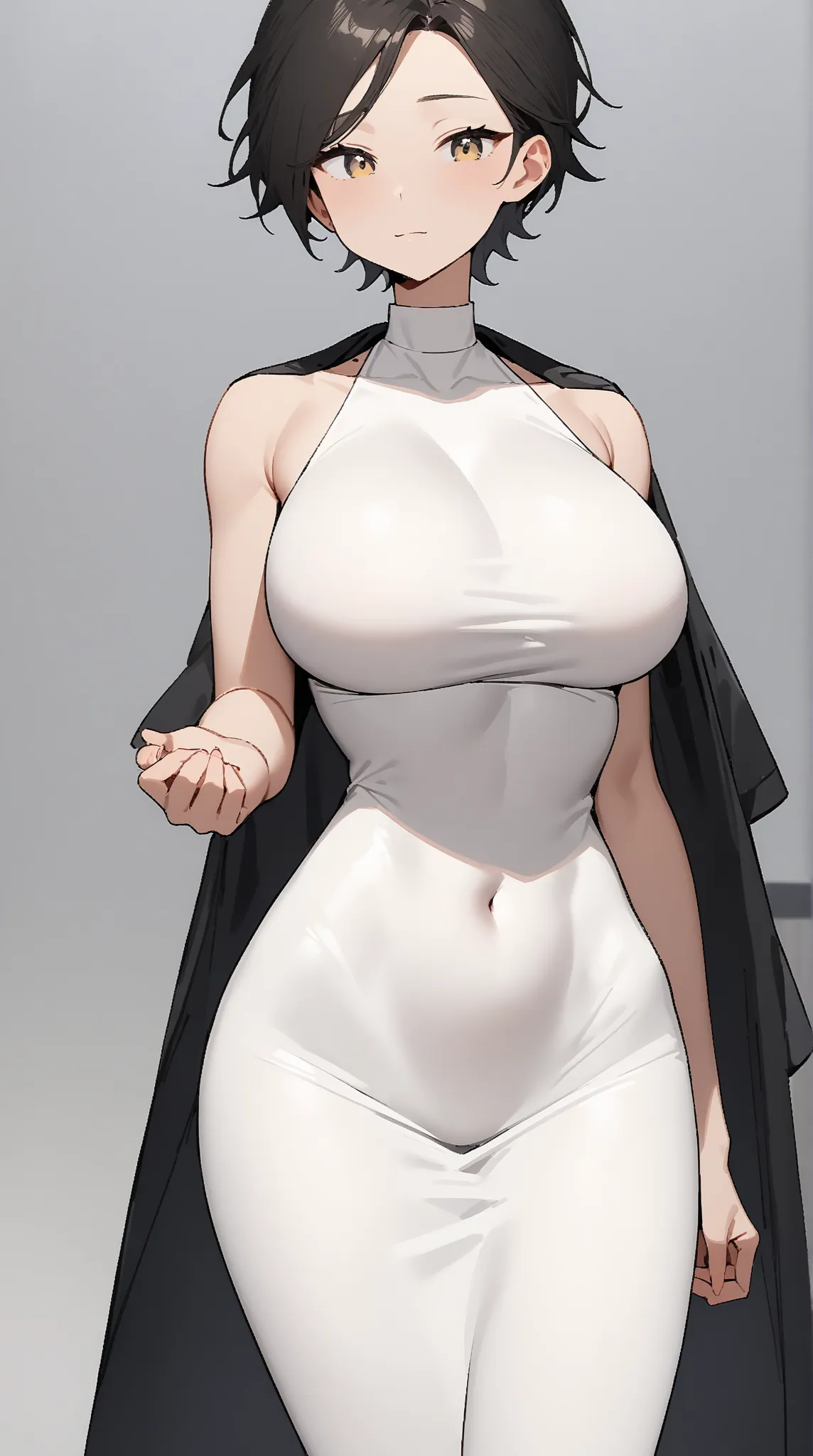 masterpiece,best quality , safe, 1girl cool mature handsome tomboy 20 years old, dress ,big breast,
((slim body, slender Body))、Chest Valley、チャイナドレス