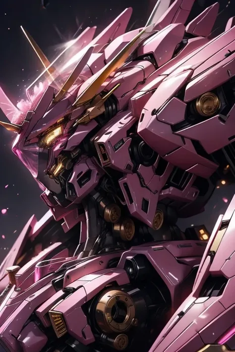 1girl, dramatic lighting,Pink Mecha,Honey Mecha