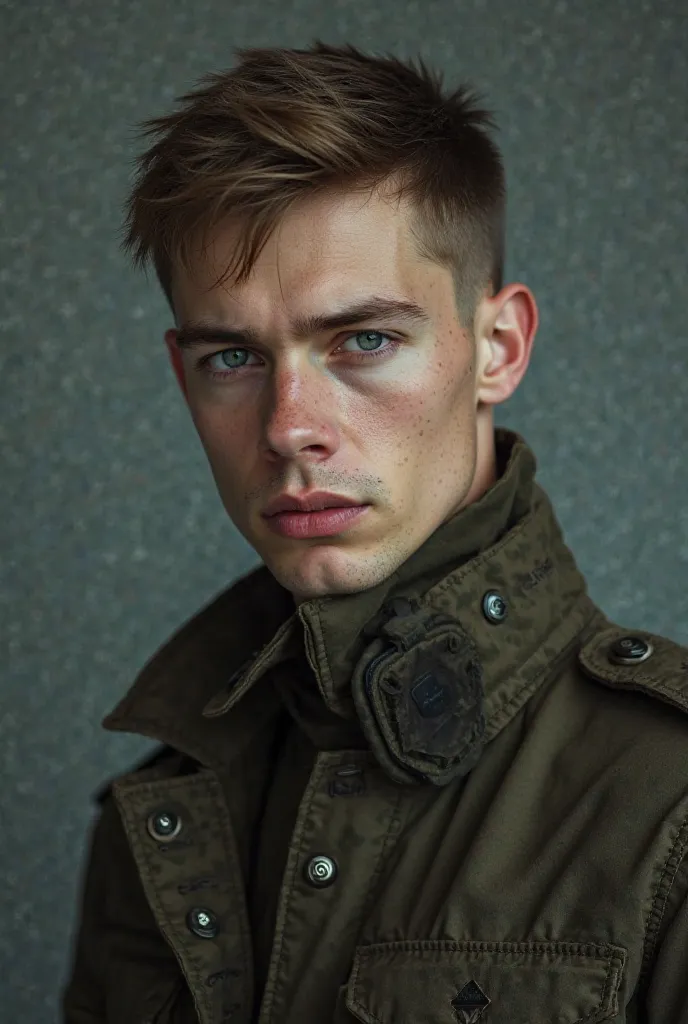 Major Denis Durov, he is a character from scary stories, on WorldKotBegemot, on YouTube. You need a photo, depicting this man,  youthful looking , Russian. blue eyes, brown short hair, brutal or trained body.  in military clothes. And with a beautiful face...