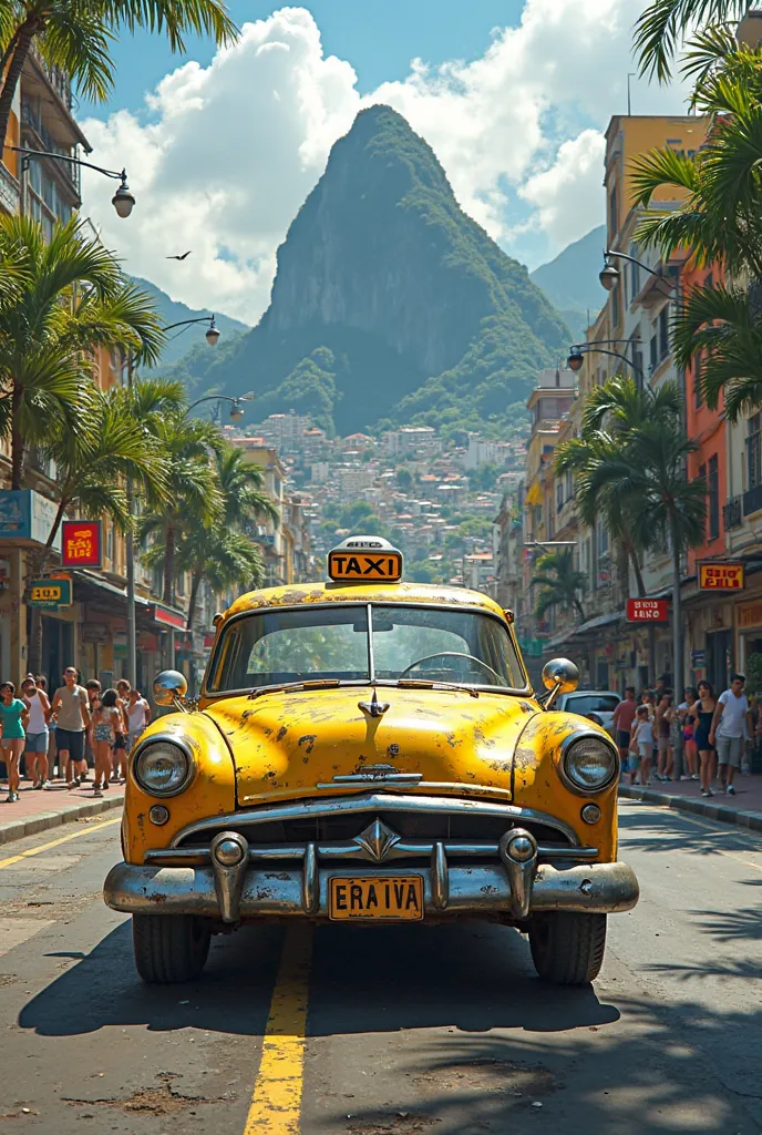 Regenerate, The taxi car must be from Rio de Janeiro and the background must also be the city of Rio de Janeiro