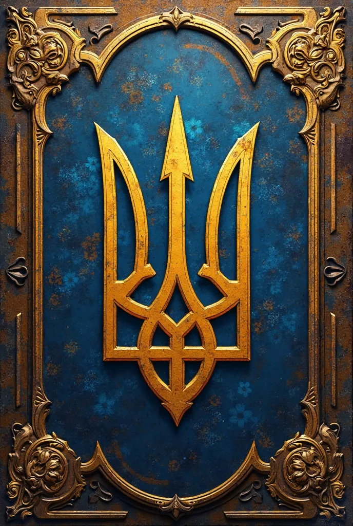 Combine the inscription “9-B” with the coat of arms of Ukraine