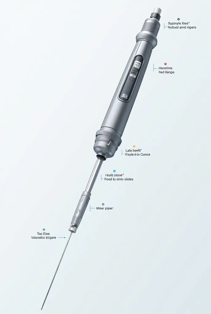 Volumetric pipette with the components designated with the appropriate names