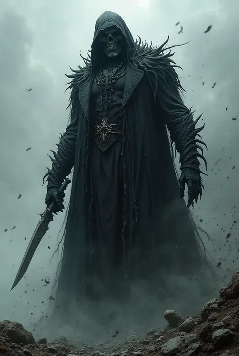 Zombie of 1,70 meters with the strength of a country and the durability of a city and with all the powers that exist and with a dagger that kills supreme entities with the nickname of "Man in black"