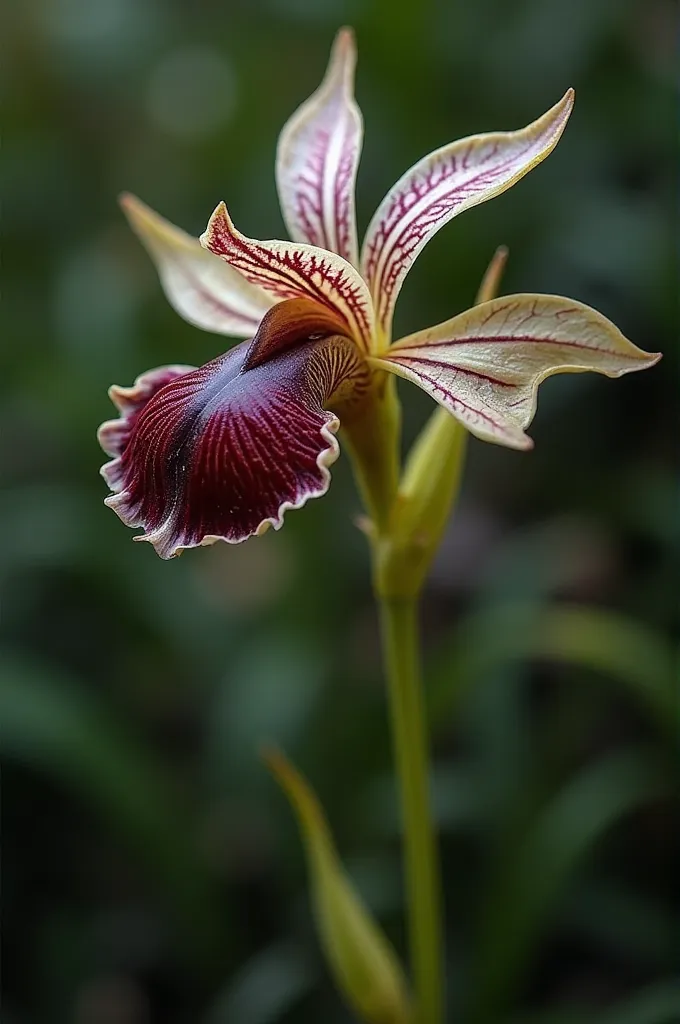 A flower alike to nightingale which is called Xarıbülbül (Ophrys caucasia).