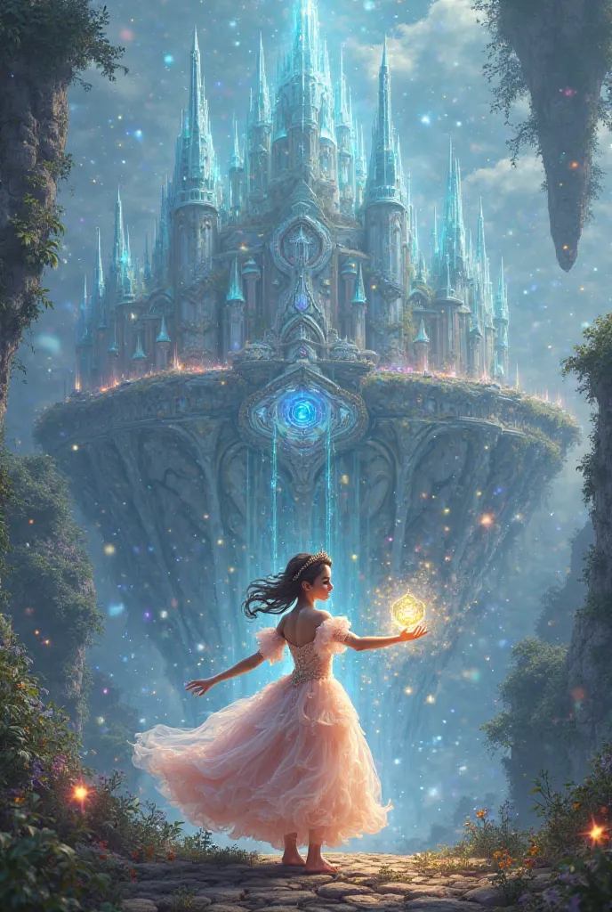 More animations like this but that the princess is small and her magic palace can be seen 