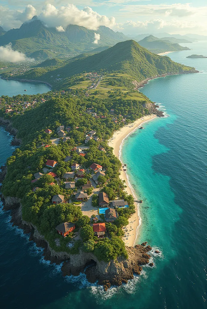 Mayotte seen from the sky 
