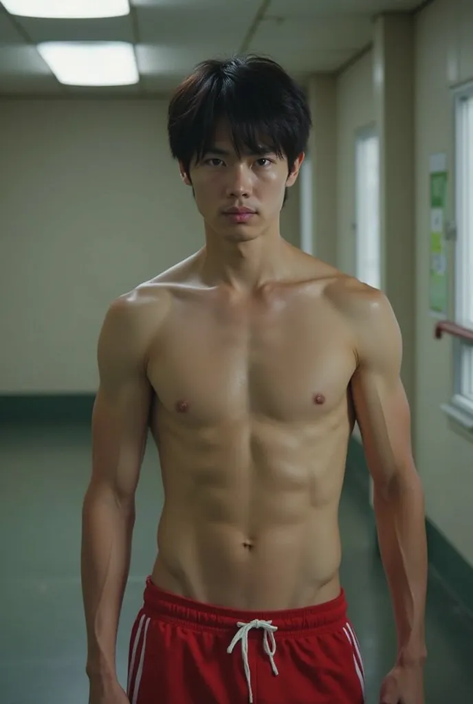 Real、Realistic、Like a real photo、A gangster catches a cool Japanese high school boy、I took off all his clothes and touched parts of his body.。Looks like Sota Fukushi、Sporty body、good looking、