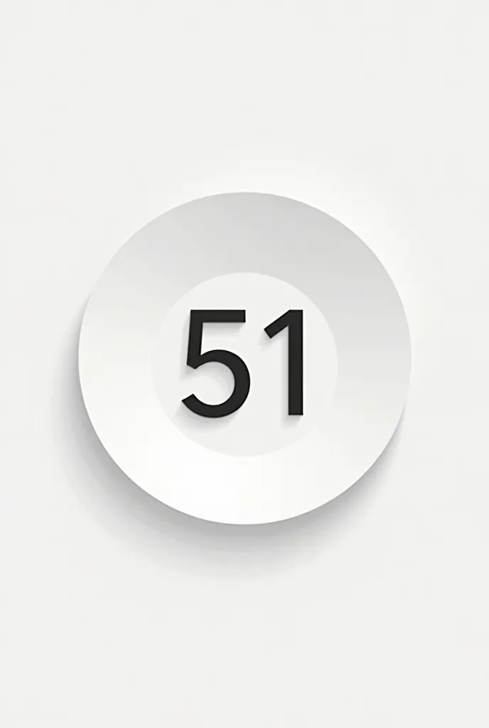 a white circle with the number 51 in the middle