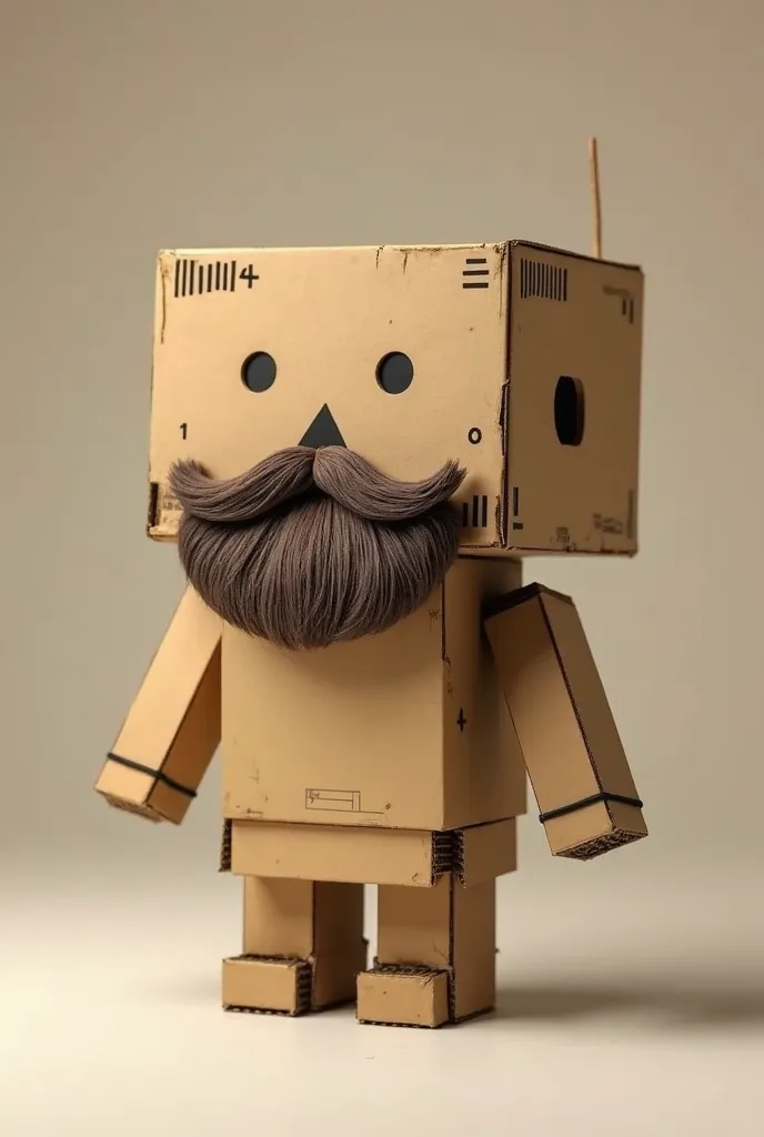 Logo torner t7 cardboard character with young beard 