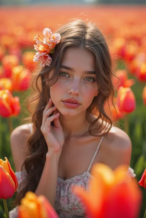 photos of girls, which I'm going to send you right now, so that they are in tulips