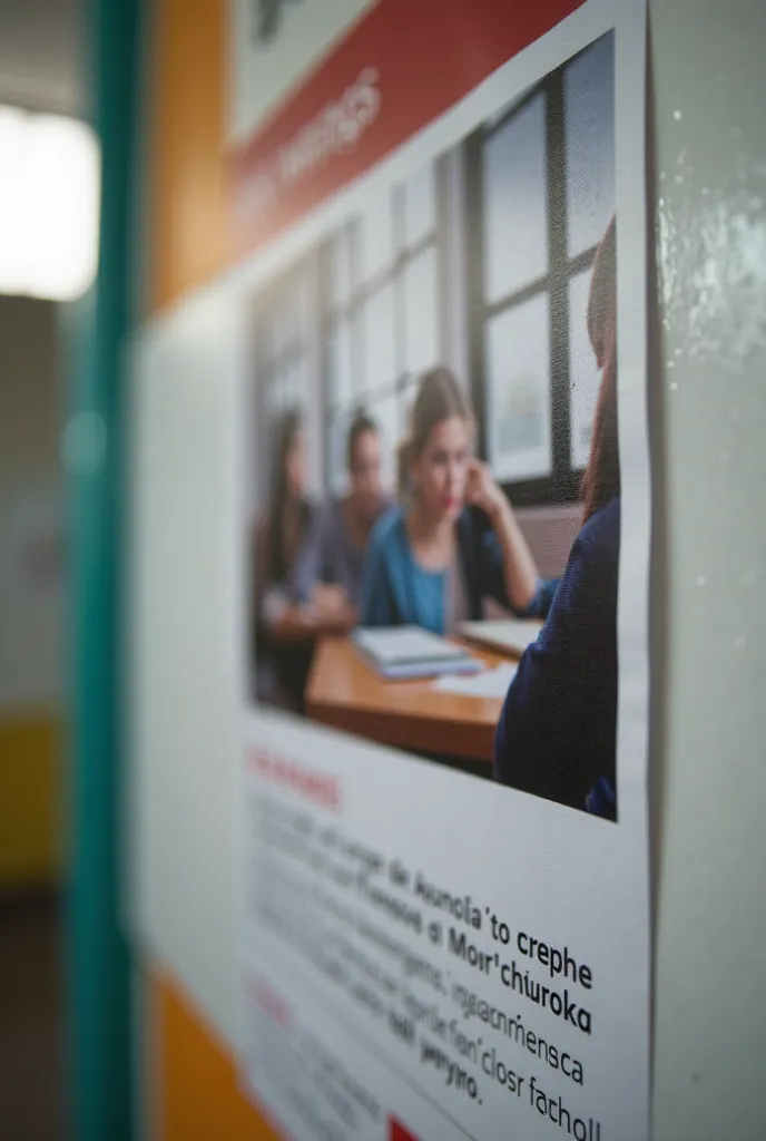 a close up of a poster with a picture of a class, material, by Maximilian Cercha, 2025, mattell, Mateo 9 5,  quito school , Academia, Photografia, Photo, TIA MASIC, capture, libertas, COVID-19, ƒ/5.6, poster, by Benito Quinquela Martín