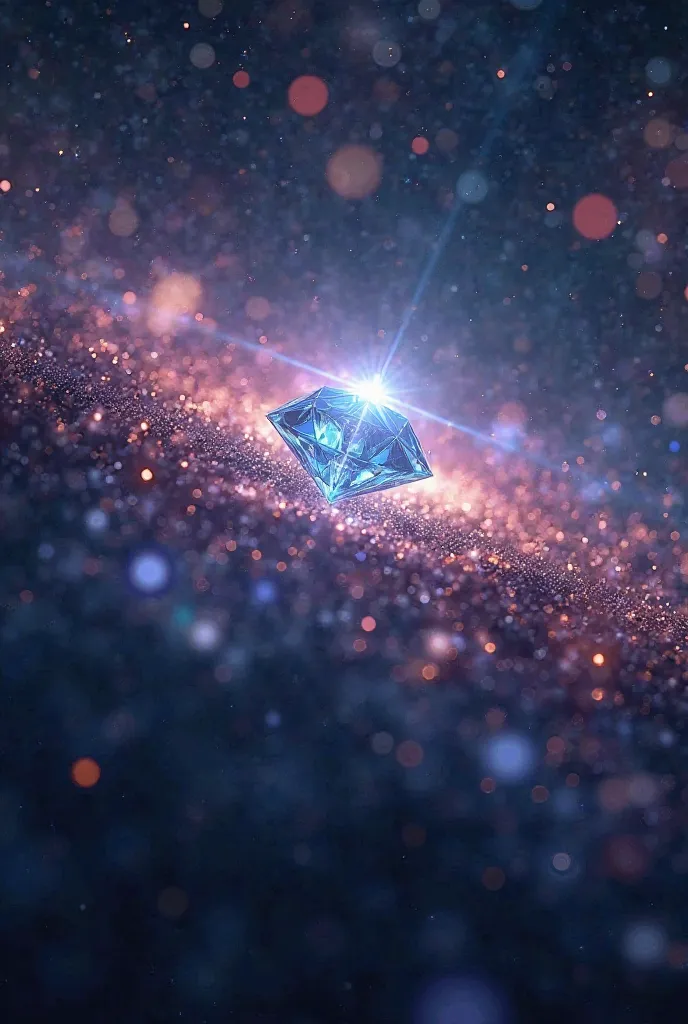 A stunning 4K animation of flying through a cosmic landscape filled with stars, galaxies, and nebulae. The camera smoothly glides past shimmering stars, creating a feeling of wonder and adventure. A large, diamond-like star sparkles at the center.
