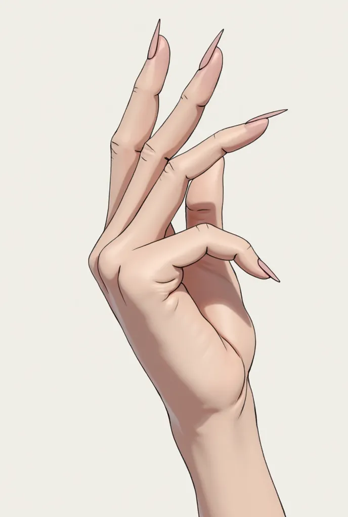 Give me a reference image of an anime-style hand to use as a template in Blender 3D