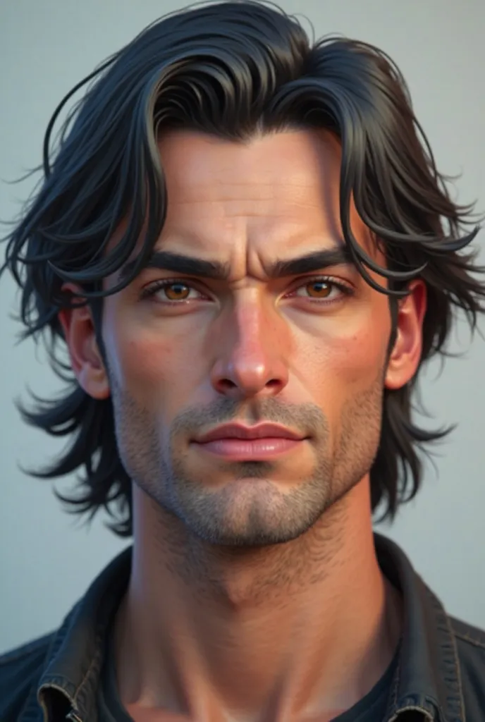 Here’s a prompt you can use to generate a male character for social media, keeping the same face but in different styles or variations:  

**Prompt:**  
"A male character with a strong, confident expression, medium-length dark hair, and a well-defined jawl...