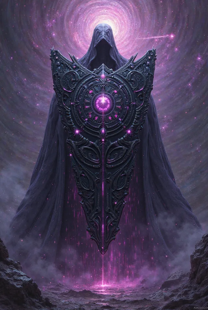 Create a shield 
Name Dark Titan
Colors: black, purple 
With stars image