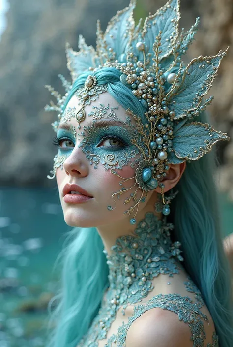 Masks inspired by the mermaids of Mediterranean Sicily 