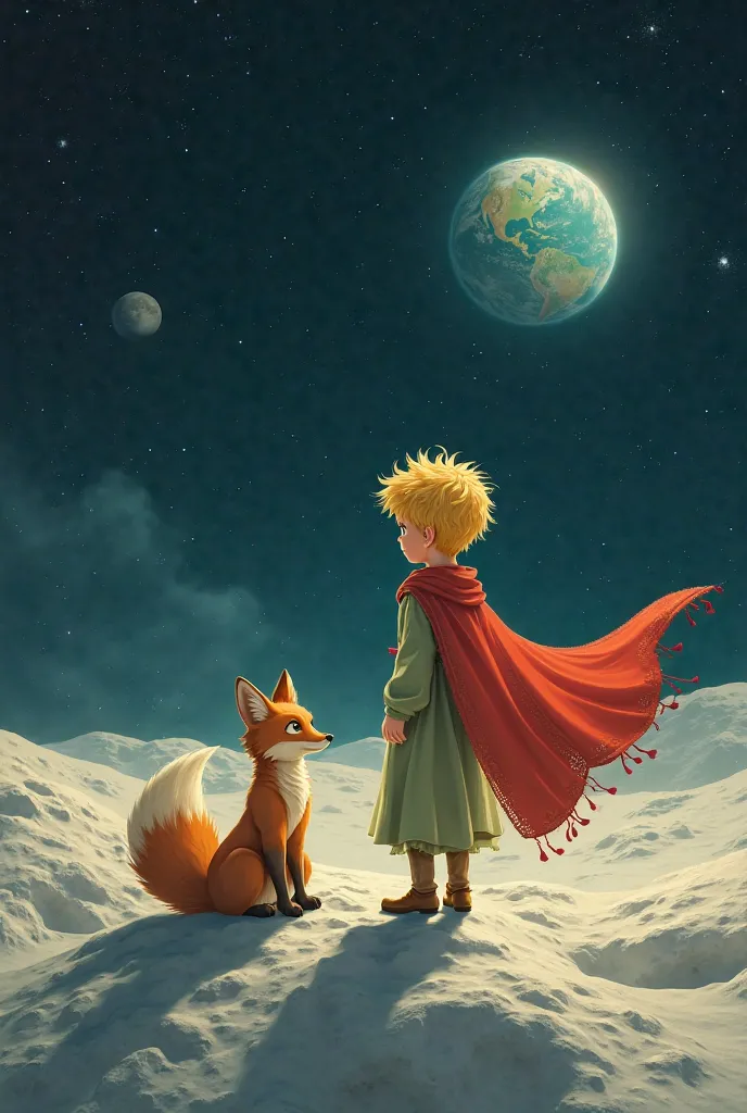 I would like to see the little prince on the.moon with the fox and Karina Milei