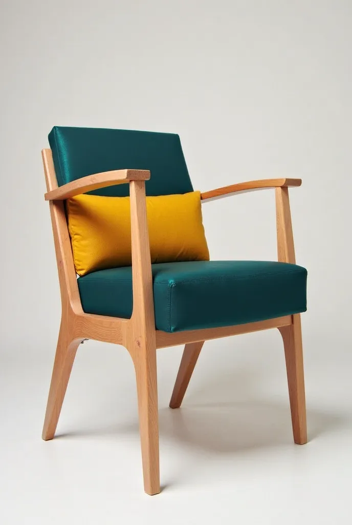 Make a unique and distinctive chair, make it modern and simple, make it from wood and other materials, and make it multi-colored and comfortable