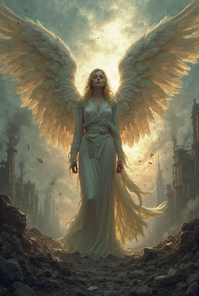 Apocalyptic angel background 