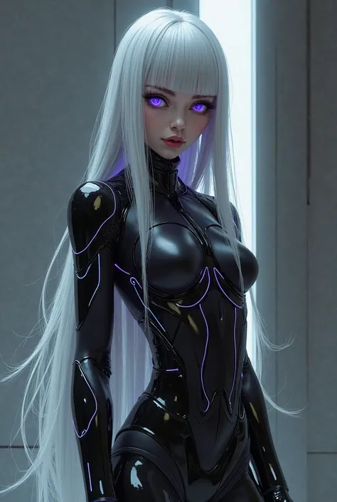 She was a bio-engineered humanoid, a fusion of flesh and cybernetics designed for elegance and lethality. Her long, straight white hair framed a face that was both eerily perfect and subtly human, her synthetic skin smooth yet carrying the warmth of life. ...