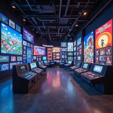 Design of exhibition space in museums, technology and games (Technology and Gaming Zone)
	4 Technology & Game Showroom, Sega Genesis, CDs and cassettes from famous artists of the 90s and 2000s such as Backstreet Boys, Sonic the Hedgehog, PlayStation 1 and ...