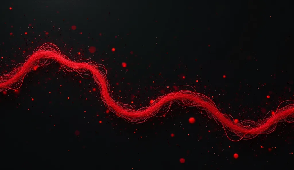 Imagine a black background where the red thread of destiny stands out 