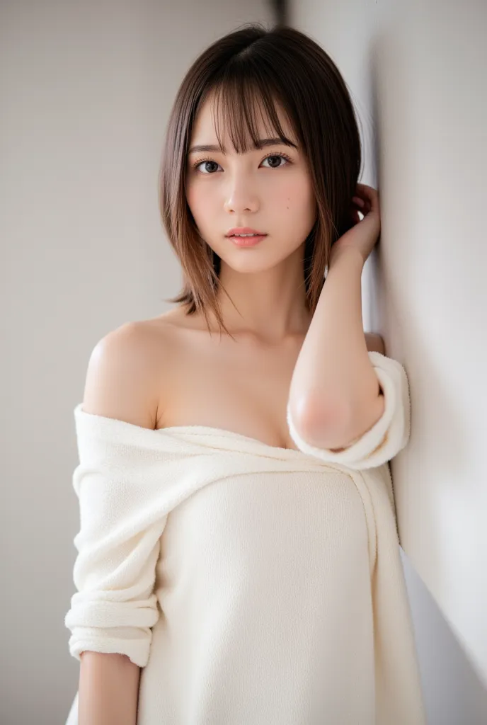 Beautiful 24 Year Old Japanese Adult Female 、heavy makeup、 very cute face、Beautiful duo、long eyelashes、very white skin、 pear shape、Long、small head、There are no Korean characteristics 、 photos、Actual product、Super tight, Long-sleeved towel made of ultra-thi...