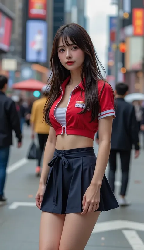 ((( turn around))),(((very short skirt))),(((color々A woman with a different angle))),
posture before slouching、white skin on the front thighs、
sexy pose、 various poses、Mr.々Photo from a different angle、
((sexy work clothes with wide open chest)),
(( colorfu...