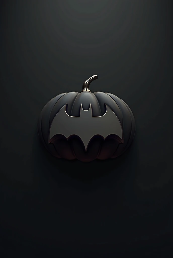 A minimalist pumpkin logo as if it were the Batman sign