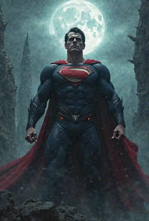 Superman in dark fantasy style