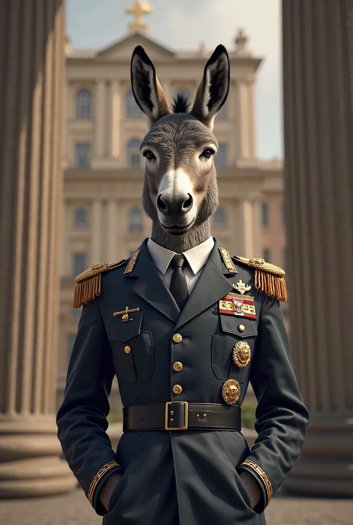 Donkey in uniform from the National Polytechnic Institute 