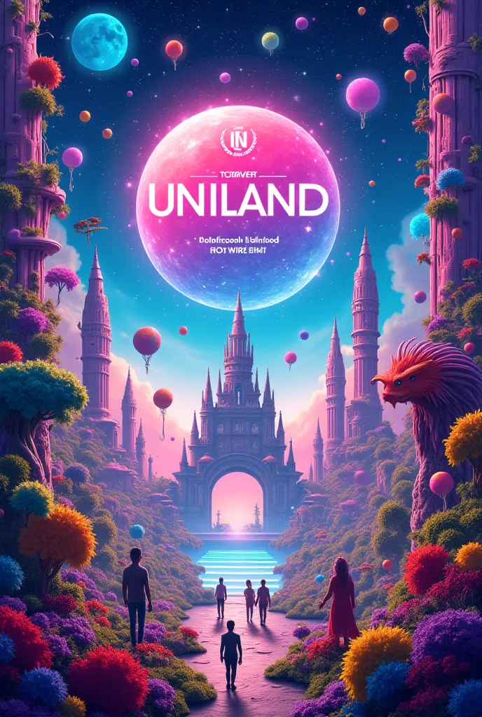 Can you support me by making a flyer called Uniland that is as related to Tomorrowland, a music festival 