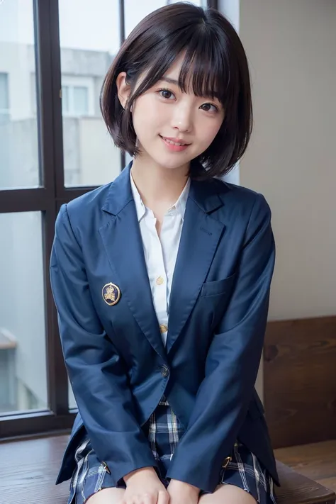 (Top Quality, masterpiece:1.2), Top Quality, realistic,  photos, High Resolution, 1080P, 8k, physical rendering, ((: 158cm)), Japanese Girl、(((((( and an idol from a Japanese magazine is staring straight at the viewer )))))), (((beautiful dark brown eyes t...