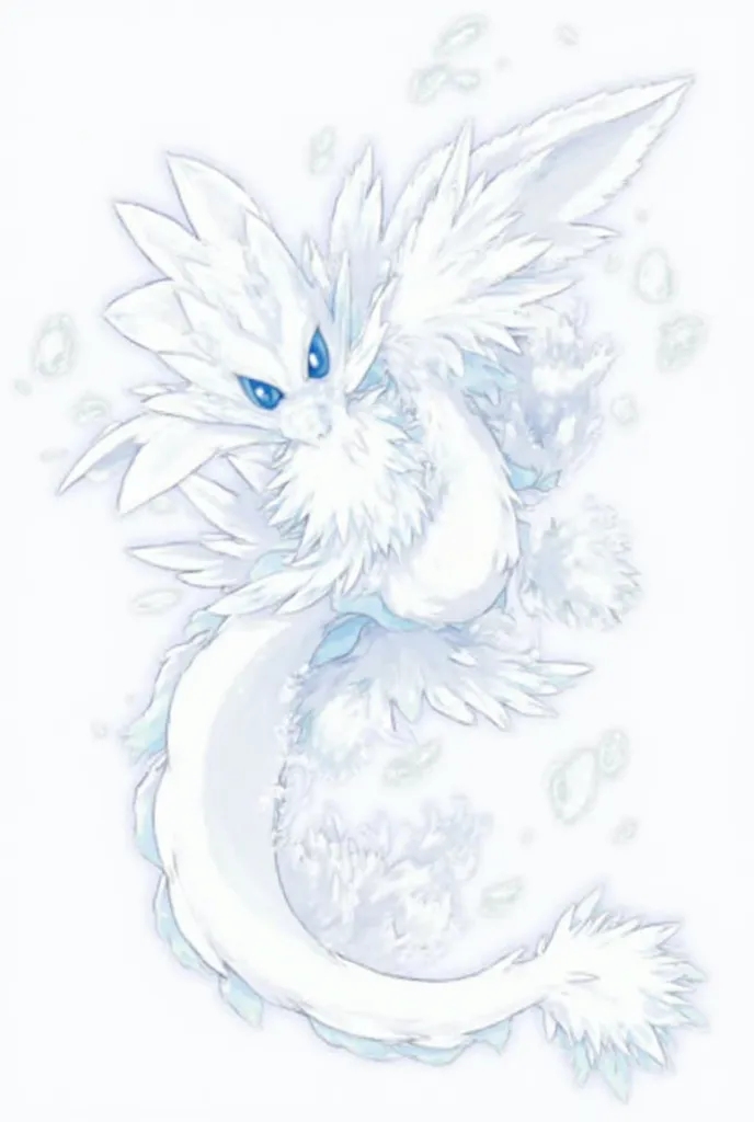 Reshiram is a Legendary Pokémon with a majestic, dragon-like form. It is primarily white, with flowing, feathery extensions along its neck and tail. Its face features a prominent snout and piercing blue eyes. Reshiram possesses large, powerful wings and a ...