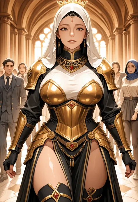 After a Japanese male high school student with an interest in Arab culture wears golden cursed armor and a hijab、and changes sex to an Arab woman with big breasts in an Arab country. It has the taste of facial features when you were a man、Top bust with dev...