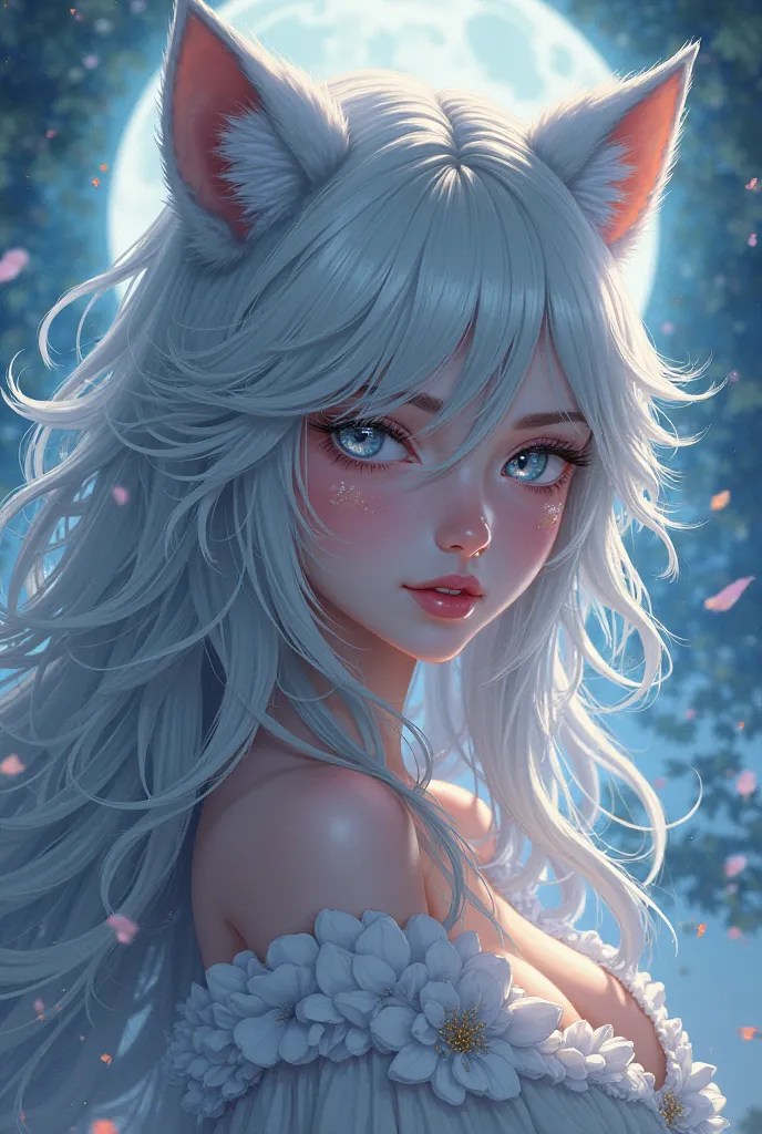 Beautiful Anime Girl Wolf HD+++