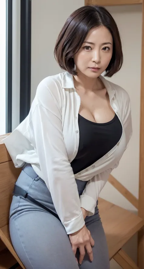 (((Kubota Emi  ))),(((55 years old))),(((Born in Fukuoka ))),(((mature woman))),(((  single mother ))),
(((Profession:  Furniture Delivery by Truck ))),(((右利tree))),(((※※Woman with Transcendental Huge Breasts))),


(((※throw,Emi trapped in a container on a...