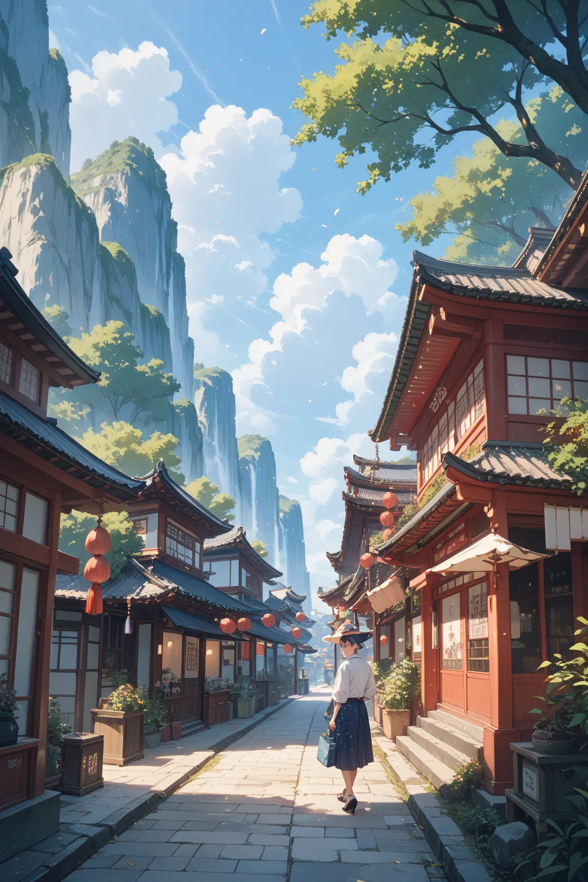 Make the scenery of Tokyo in modern Japan look like Ukiyo-e